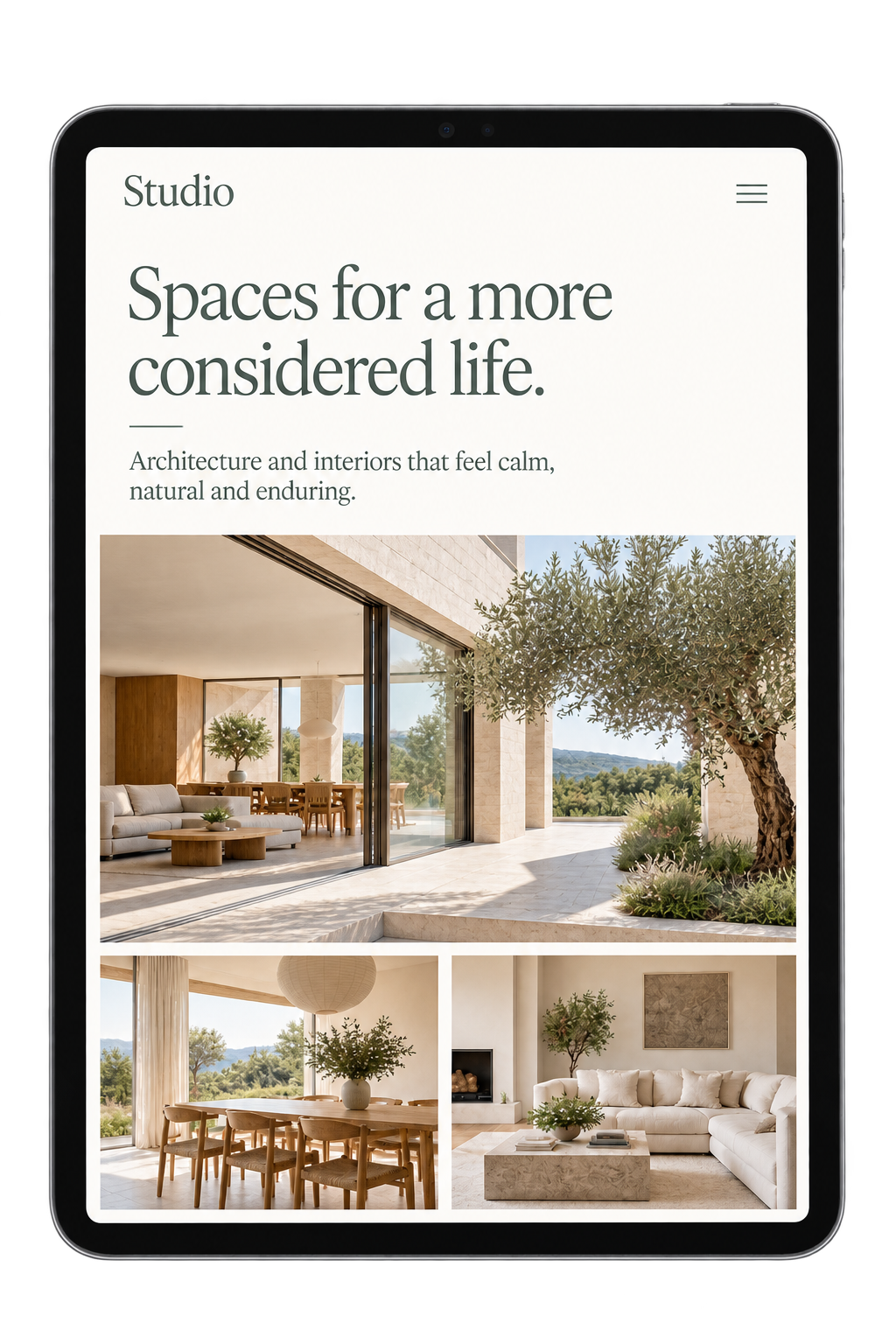 Matching architecture layout on a tablet